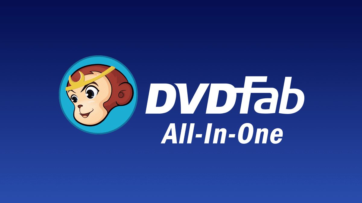 DVDFab All-in-One logo: A logo displaying the DVDFab brand name, representing its all-in-one software solution.