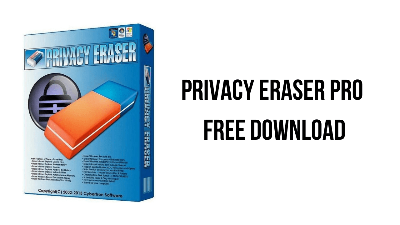 "Privacy Eraser Pro Crack" - A software logo with a padlock symbol, representing a cracked version of Privacy Eraser Pro.