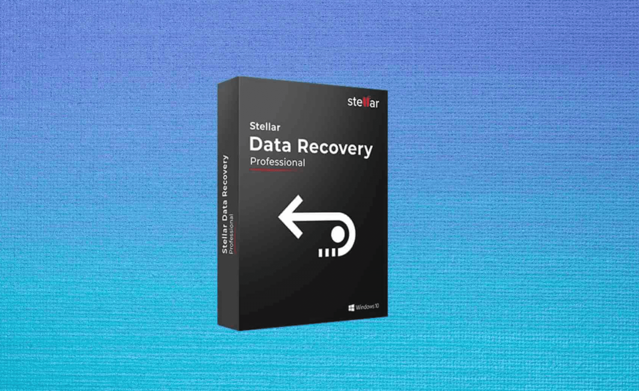 The image shows data recovery software on a blue background. It may be related to Stellar Data Recovery Crack.