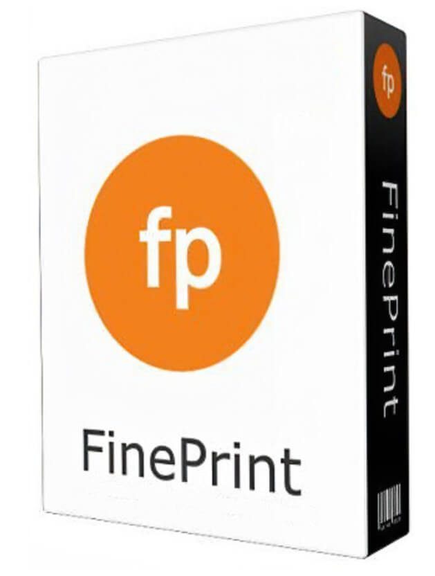 FinePrint Crack: A software icon with a cracked surface, representing the illegal distribution of FinePrint software.