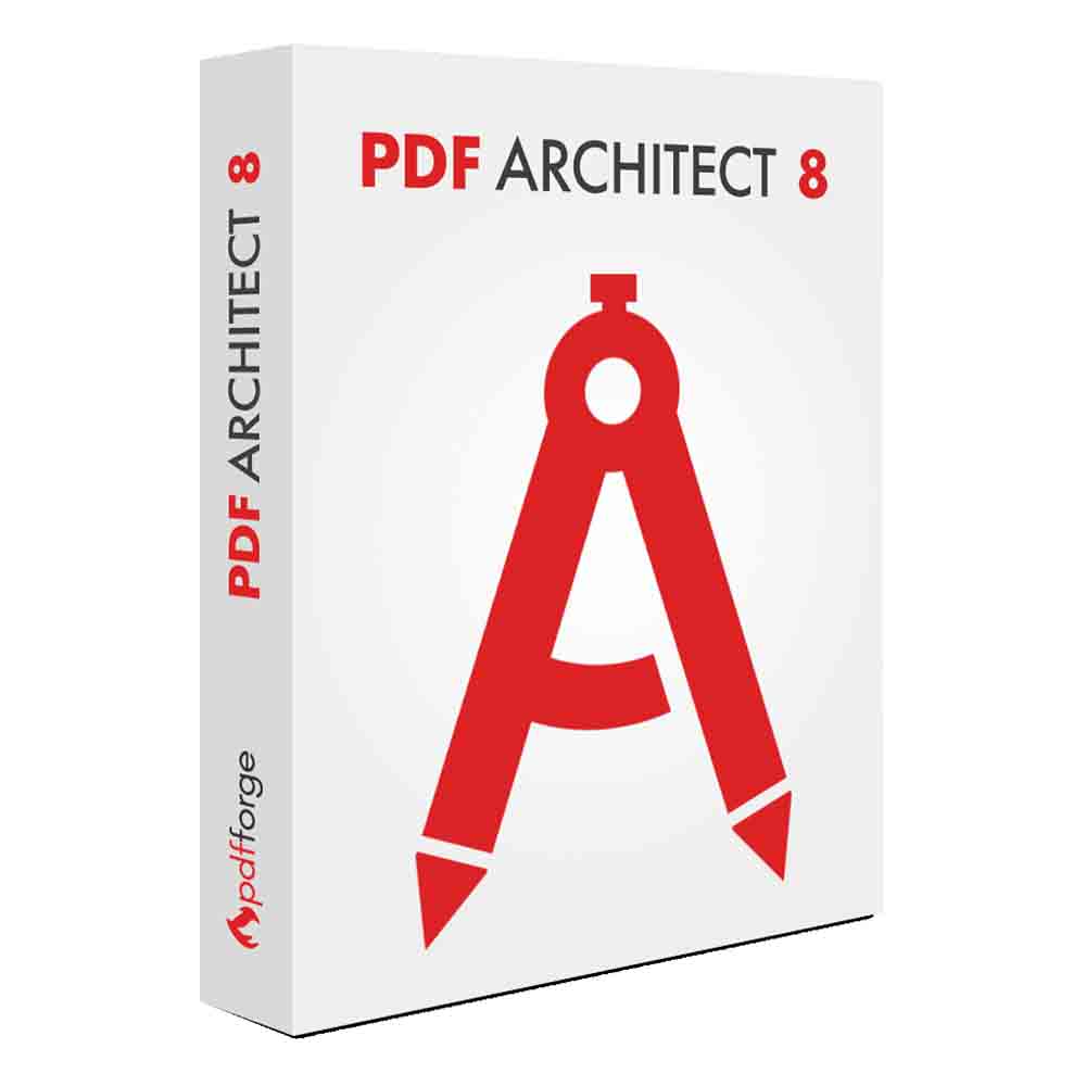 Version 1: "Image of PDF Architect 8 software package, including Pro+OCR features for advanced PDF editing and text recognition."