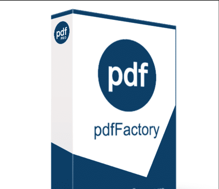 "pdffactory pro crack" - A software logo with the text "pdffactory pro" and a cracked effect, symbolizing a cracked version of the software.