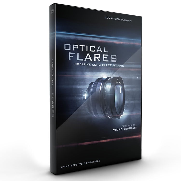 Optical Flares DVD cover featuring Video Copilot's Optical Flares.
