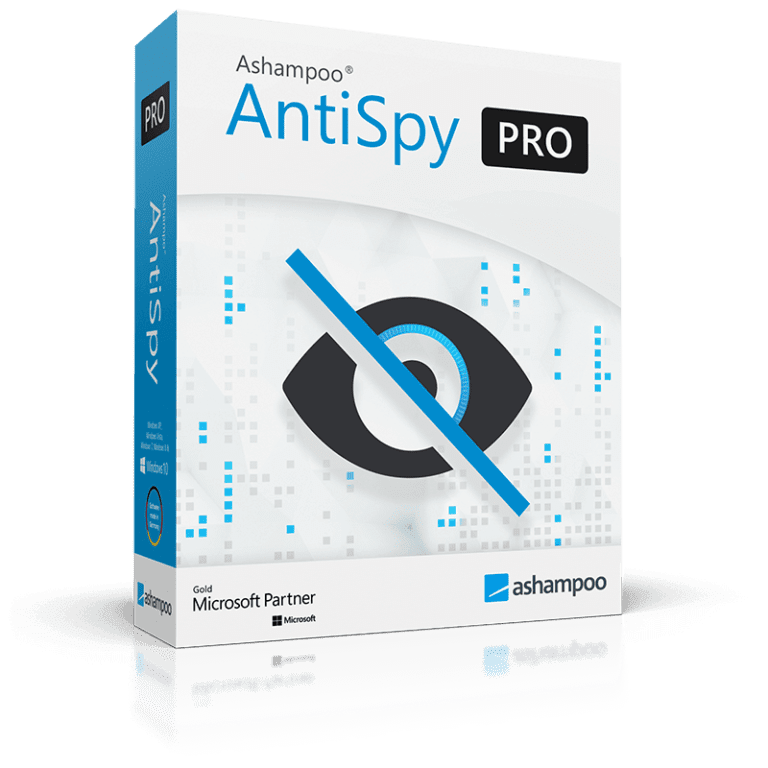 Ashampoo AntiSpy Pro logo repeated multiple times in a pattern, alternating between black and white colors.