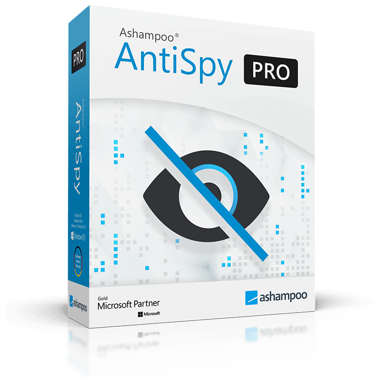 Ashampoo AntiSpy Pro logo repeated multiple times in a pattern, alternating between black and white colors.