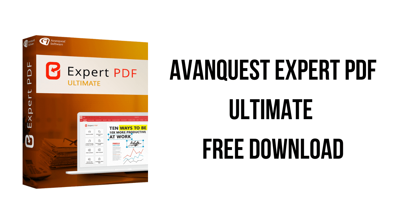 Image: 'Avanquest Expert PDF Ultimate - Download the free AVG version for expert PDF editing.'