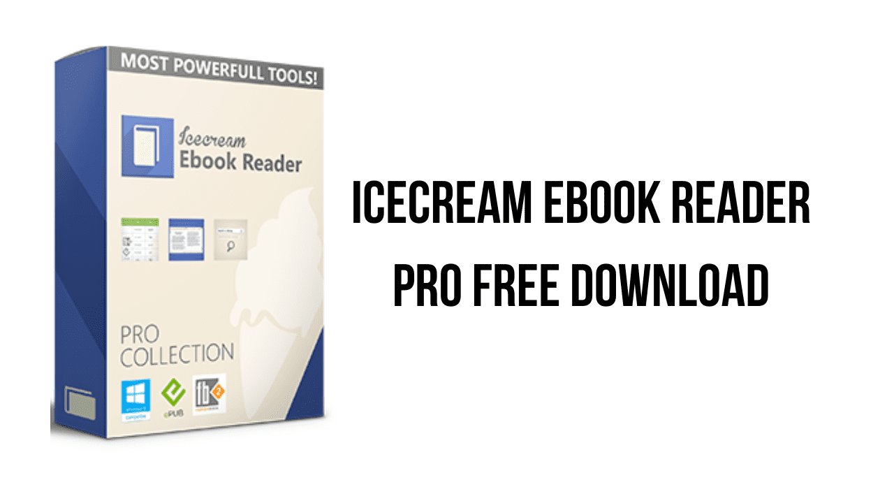 Icecream Ebook Reader Pro - Free download of the ebook reader software.