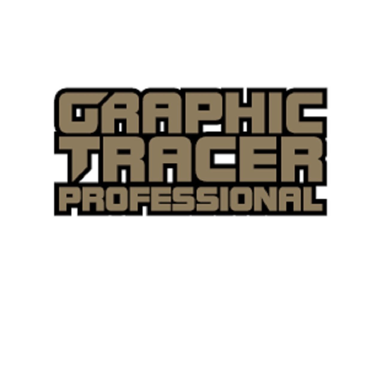 The image displays the logo for "Graphic Tracer Professional x64" in bold, capitalized, and stylized text. The word "Graphic" appears above the word "Tracer," with "Professional x64" written underneath both words on a white background.